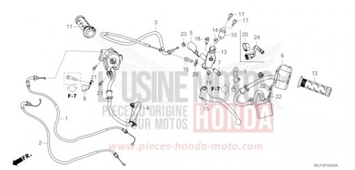 LEVIER DE GUIDON/COMMUTATEUR/CABLE CBR500RAT de 2026